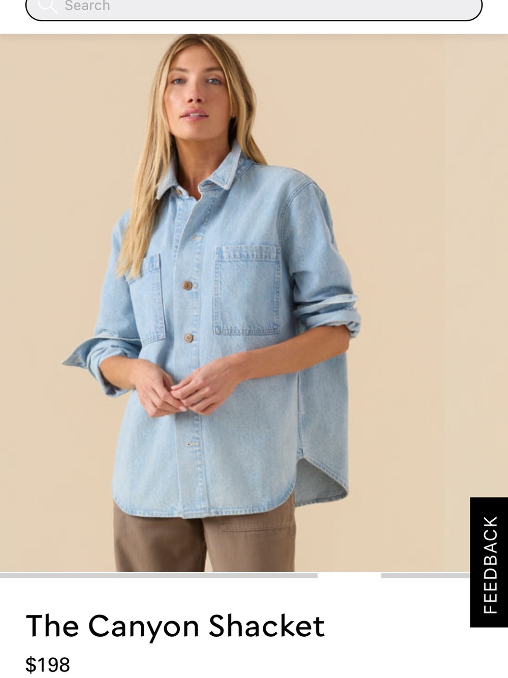 Outerknown Light Blue Denim Shacket